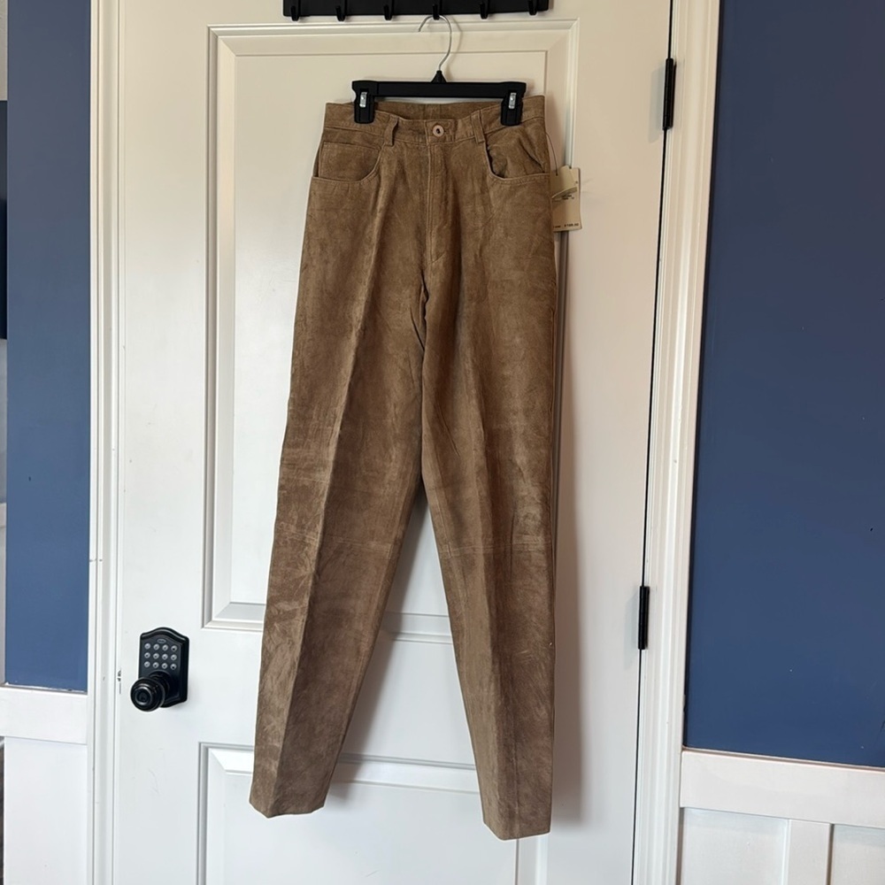 Vintage DAVID BROOKS Suede Leather Pants Straight size 4